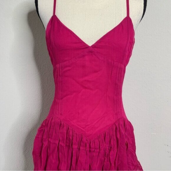 NWT Secret Mission Rasberry Ines Ruffle Mini Dress - Picture 9 of 17